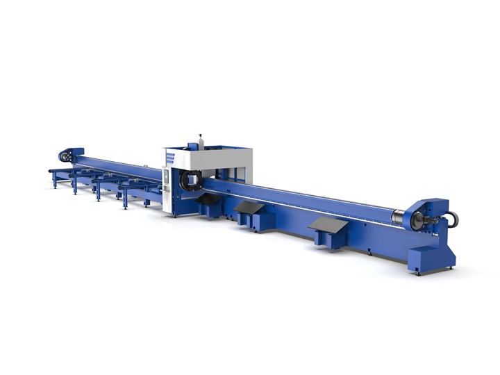 Three-chuck semi-automatic feeding pipe cutting machine​